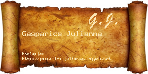 Gasparics Julianna névjegykártya